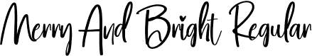 Merry And Bright Regular font | Merry-And-Bright.otf