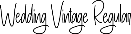 Wedding Vintage Regular font | Wedding-Vintage.otf