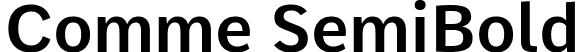 Comme SemiBold font | Comme-SemiBold.ttf