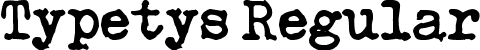 Typetys Regular font | Typetys.ttf