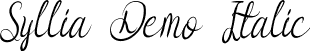 Syllia Demo Italic font | SylliaDemoItalic.ttf