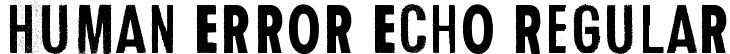 Human Error Echo Regular font | Human Error Echo.ttf