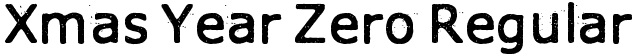 Xmas Year Zero Regular font | Xmas Year Zero.ttf