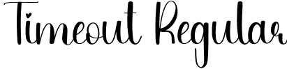 Timeout Regular font | Timeout.otf