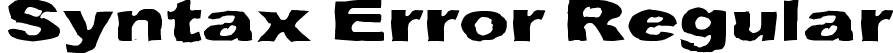 Syntax Error Regular font | Syntax Error.ttf