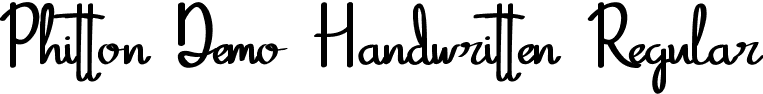 Phitton Demo Handwritten Regular font | PhittonDemoHandwritten.ttf