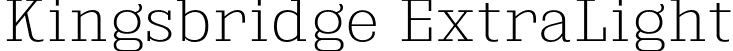 Kingsbridge ExtraLight font | kingsbridge el.otf