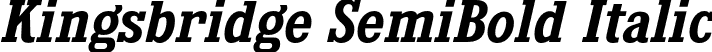 Kingsbridge SemiBold Italic font | kingsbridge sb it.otf