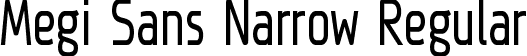 Megi Sans Narrow Regular font | Megi Sans_narrow_demo.otf