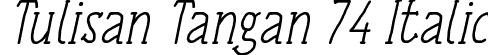 Tulisan Tangan 74 Italic font | Tulisan Tangan 74 Italic.otf