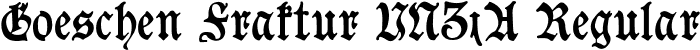 Goeschen Fraktur UNZ1A Regular font | Goeschen_UNZ1A.ttf