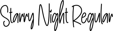 Starry Night Regular font | Starry-Night.otf