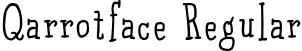 Qarrotface Regular font | qarrotface free.otf