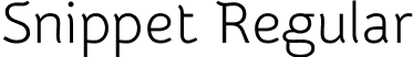 Snippet Regular font | Snippet.ttf