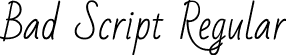 Bad Script Regular font | BadScript-Regular.ttf