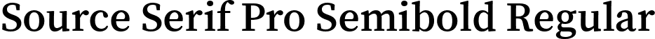 Source Serif Pro Semibold Regular font | SourceSerifPro-Semibold.ttf