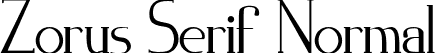 Zorus Serif Normal font | Zorus_Serif.otf