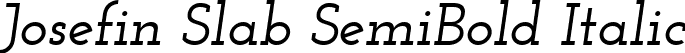 Josefin Slab SemiBold Italic font | JosefinSlab-SemiBoldItalic.ttf