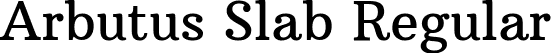 Arbutus Slab Regular font | ArbutusSlab-Regular.ttf