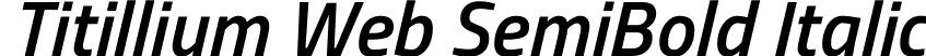 Titillium Web SemiBold Italic font | TitilliumWeb-SemiBoldItalic.ttf