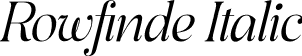 Rowfinde Italic font | Rowfinde-Italic.otf