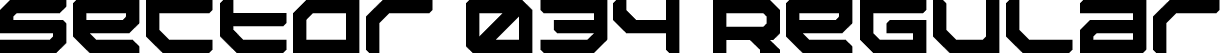 Sector 034 Regular font | sector_034.ttf