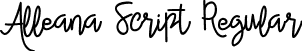 Alleana Script Regular font | Alleana Script.ttf