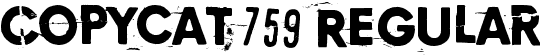 Copycat 759 Regular font | Copycat 759.ttf