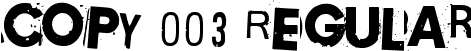 Copy 003 Regular font | Copy 003.ttf