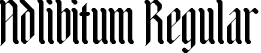 Adlibitum Regular font | Adlibitum TRIAL.ttf