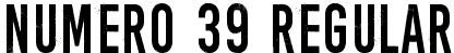 Numero 39 Regular font | Numero 39.ttf