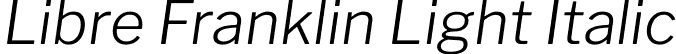 Libre Franklin Light Italic font | LibreFranklin-LightItalic.ttf