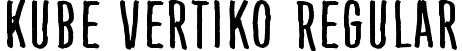 Kube Vertiko Regular font | Kube Vertiko.otf