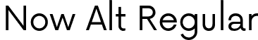 Now Alt Regular font | NowAlt-Regular.otf