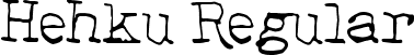 Hehku Regular font | Hehku.ttf