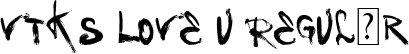 Vtks Love U Regular font | Vtks Love U.ttf