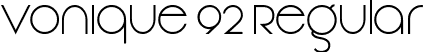 Vonique 92 Regular font | Vonique 92_D.otf