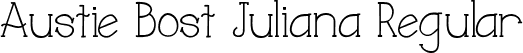 Austie Bost Juliana Regular font | Austie Bost Juliana.ttf