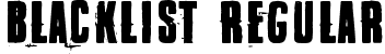 Blacklist Regular font | Blacklist.ttf