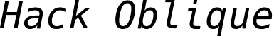 Hack Oblique font | Hack-RegularOblique.ttf