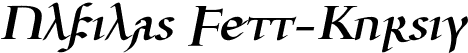 Ulfilas Fett-Kursiv font | Ulfilas II fett kursiv.otf