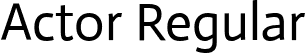 Actor Regular font | Actor-Regular.ttf