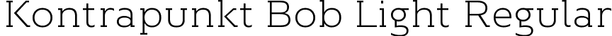 Kontrapunkt Bob Light Regular font | KontrapunktBob-Light.ttf