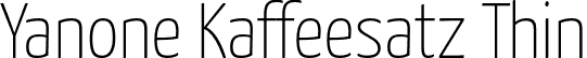 Yanone Kaffeesatz Thin font | YanoneKaffeesatz-Thin.otf