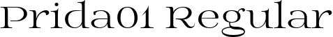 Prida01 Regular font | Prida01.ttf