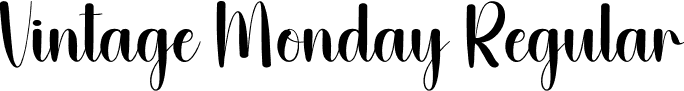 Vintage Monday Regular font | Vintage-Monday.otf