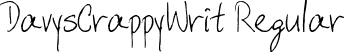 DavysCrappyWrit Regular font | DavysCrappyWrit.ttf