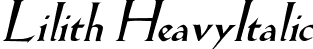 Lilith HeavyItalic font | LilithHeavyItalic.ttf