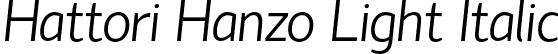 Hattori Hanzo Light Italic font | Hattori Hanzo Italic.otf