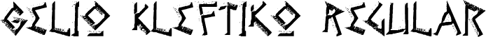 Gelio Kleftiko Regular font | Gelio Kleftiko.ttf